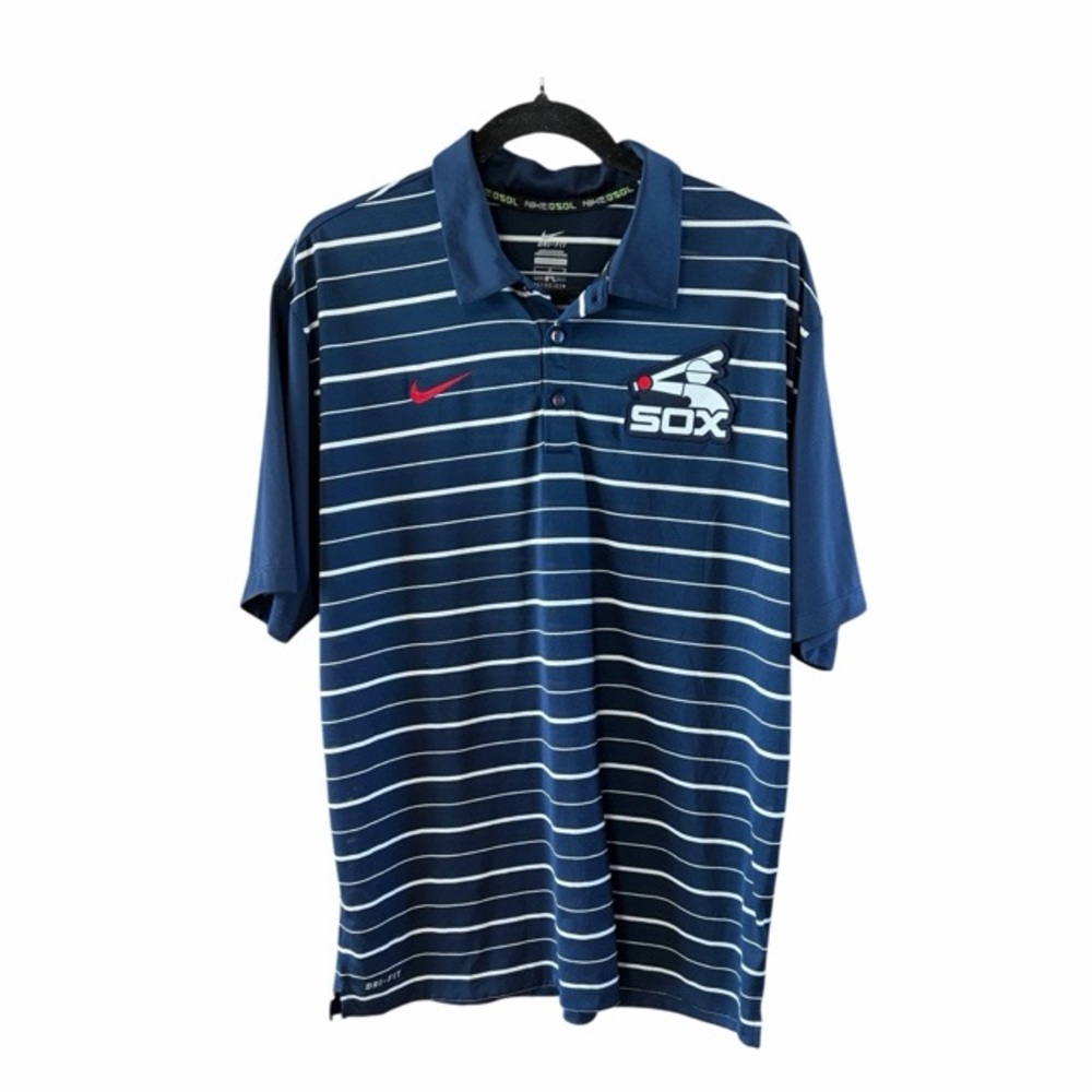 Nike Dri-Fit Chicago‎ White Sox MLB Men’s Striped Polo Shirt